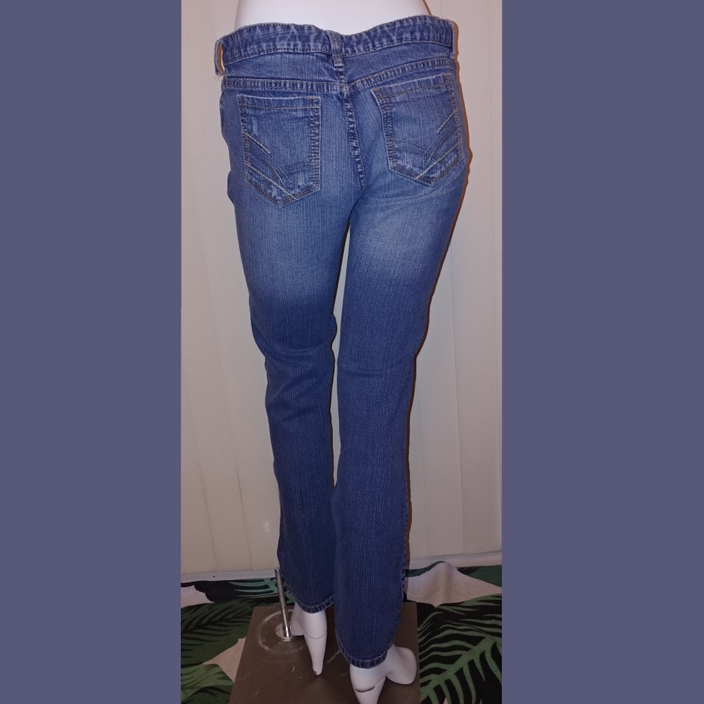 Blue Asphalt Wet Seal Y2K blue straight leg denim jeans